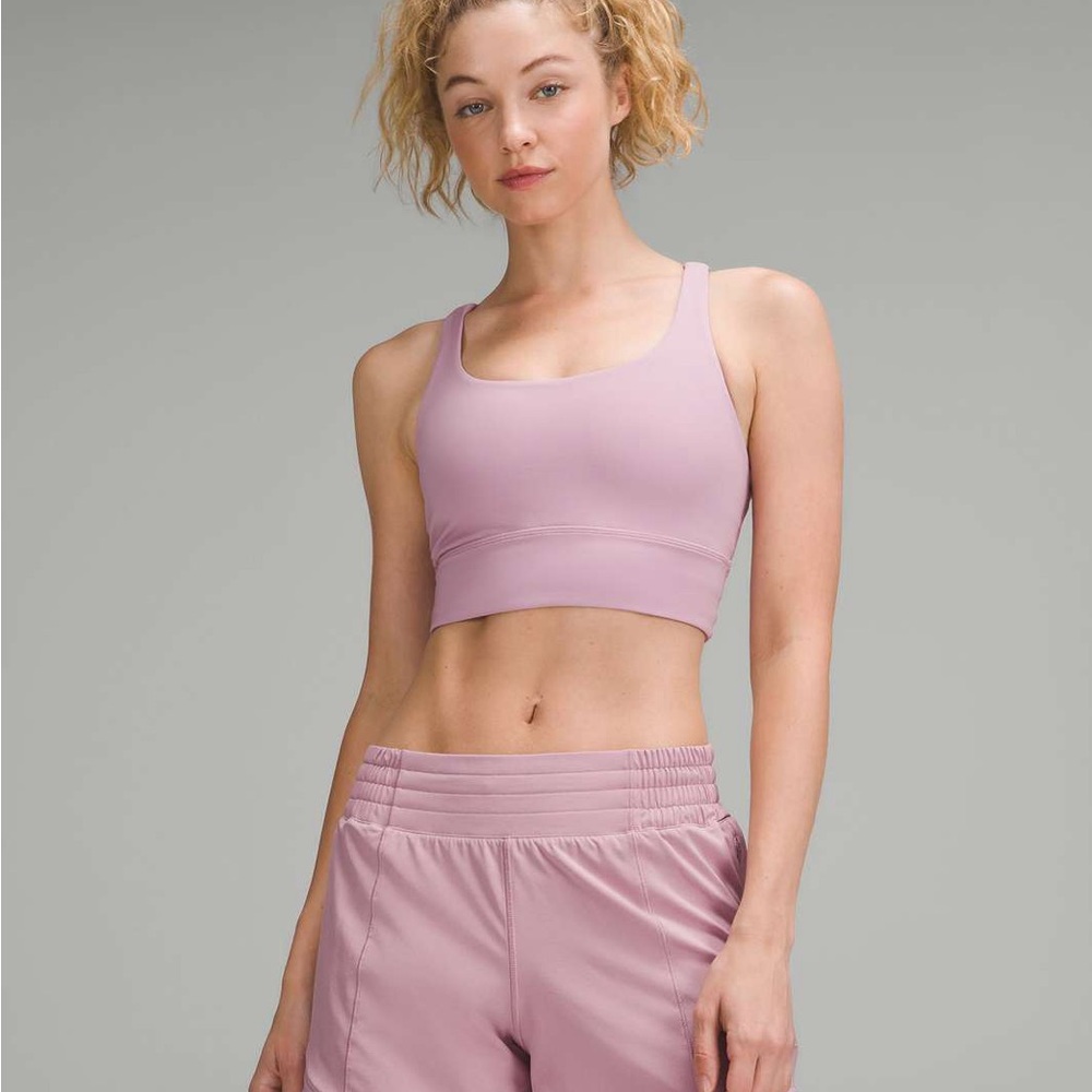 Lululemon Energy Longline Bra Medium
Support, B-D Cups, size 6, color Rose Blush